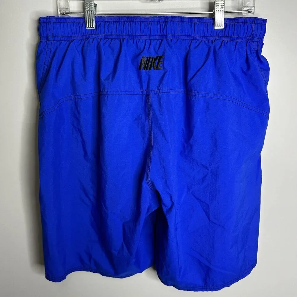 Men's Vintage Nike Size Large Blue Lined Swim Trunks‎ 9